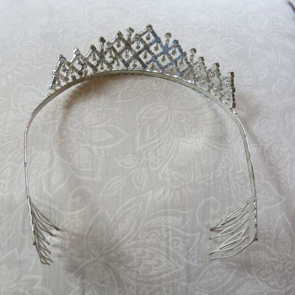 Rhinestone Jewelry Set Tiara Crown 2 Necklaces Costume Dress Up Cosplay Princess - Picture 5 of 13